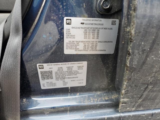 2022 Chevrolet Silverado K2500 Custom VIN: 2GC4YME73N1226102 Lot: 57866324