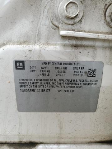 2012 Cadillac Cts VIN: 1G6DA5E51C0103175 Lot: 58827624