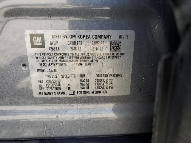 2019 Buick Encore Sport Touring VIN: KL4CJ1SB7KB720573 Lot: 59922134