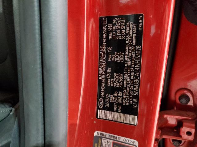 2022 Hyundai Tucson Sel VIN: 5NMJBCAE4NH153028 Lot: 58967574