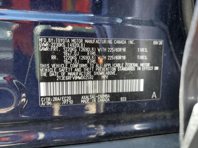 2021 Toyota Rav4 Xse VIN: 2T3E6RFV8MW002592 Lot: 57477414