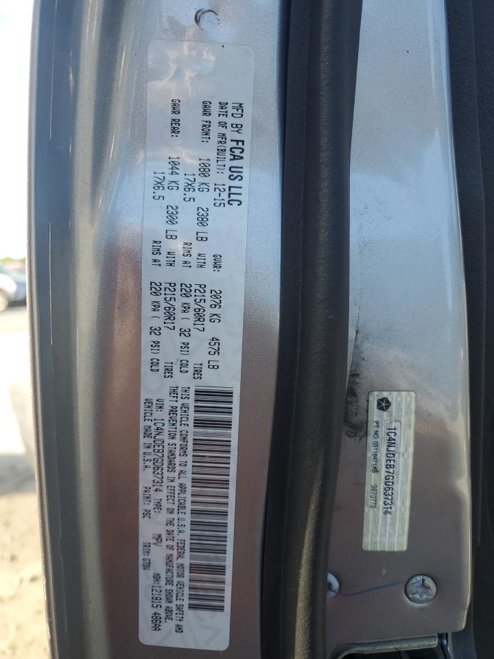 1C4NJDEB7GD637314 2016 Jeep Compass Latitude