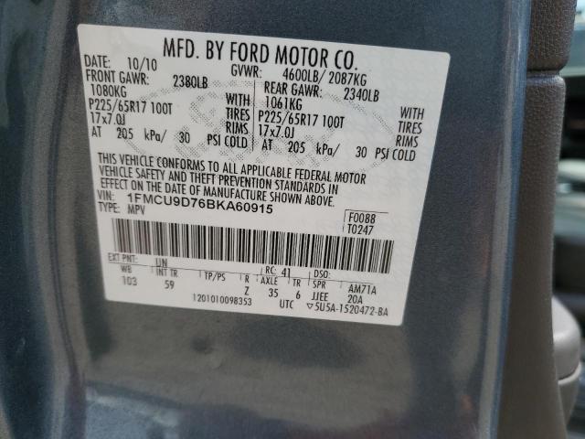 1FMCU9D76BKA60915 2011 Ford Escape Xlt