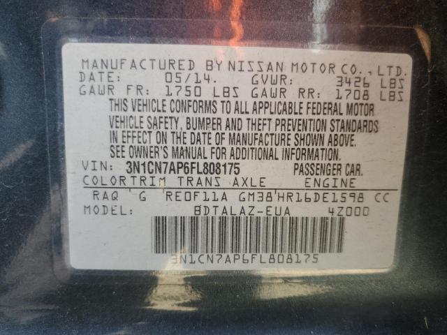 2015 NISSAN VERSA - 3N1CN7AP6FL808175