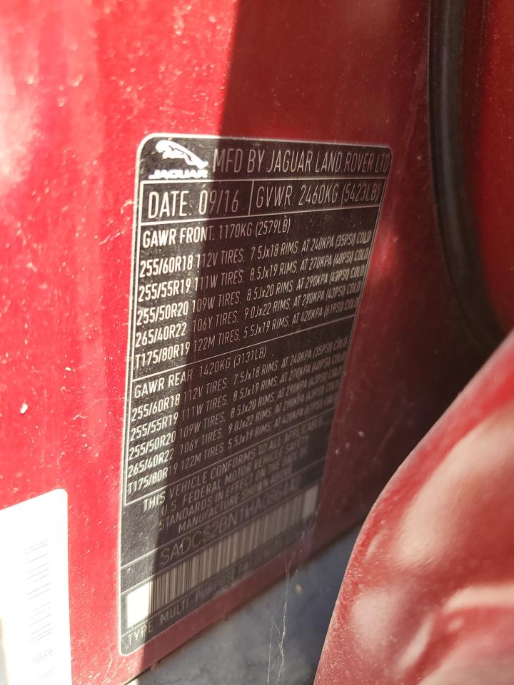 SADCS2BN1HA086442 2017 Jaguar F-Pace