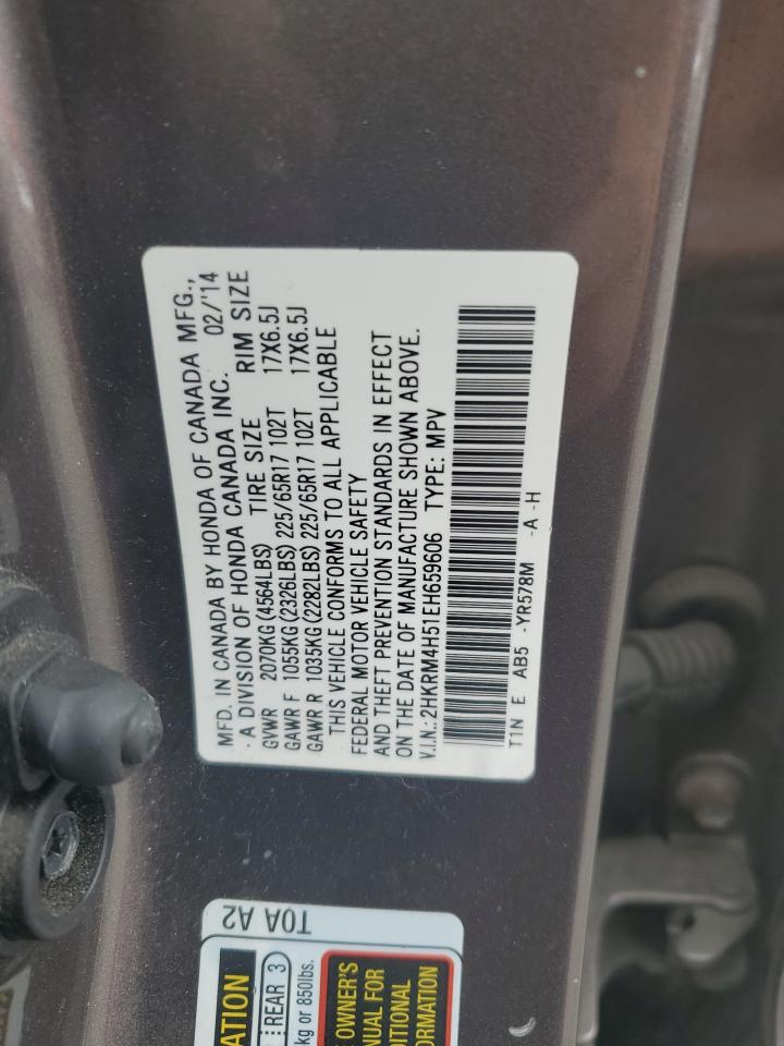 2HKRM4H51EH659606 2014 Honda Cr-V Ex