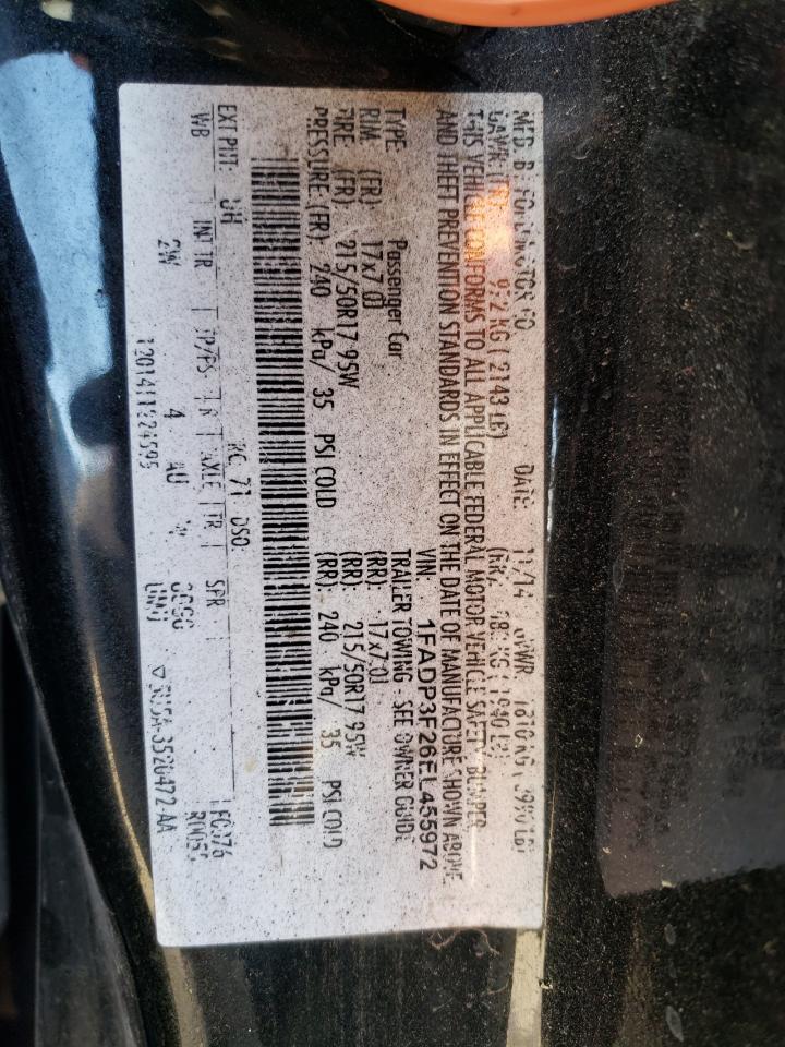 1FADP3F26EL455972 2014 Ford Focus Se