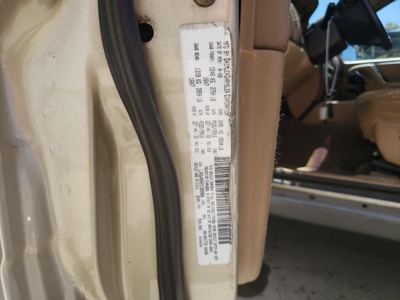 1J4GW48N6YC360060 2000 Jeep Grand Cherokee Laredo