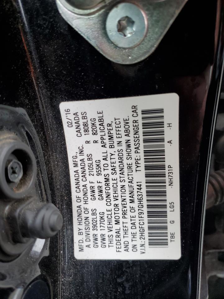 2HGFC1F97GH637441 2016 Honda Civic Touring 2HGFC1F97GH637441 2016 Honda Civic Touring