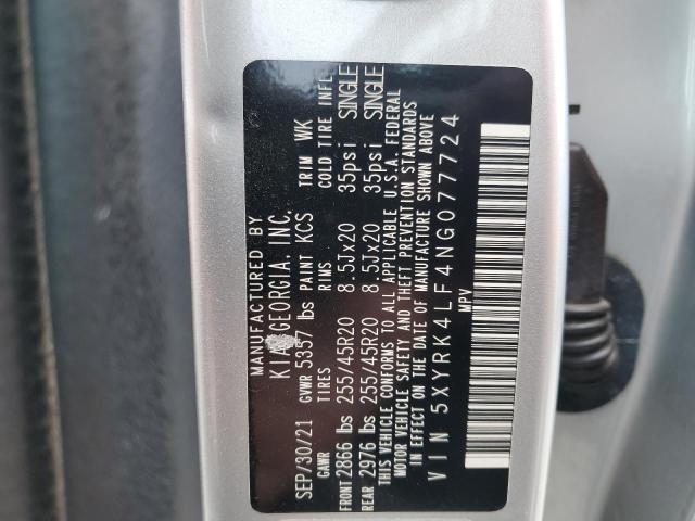 2022 Kia Sorento Sx VIN: 5XYRK4LF4NG077724 Lot: 60198364