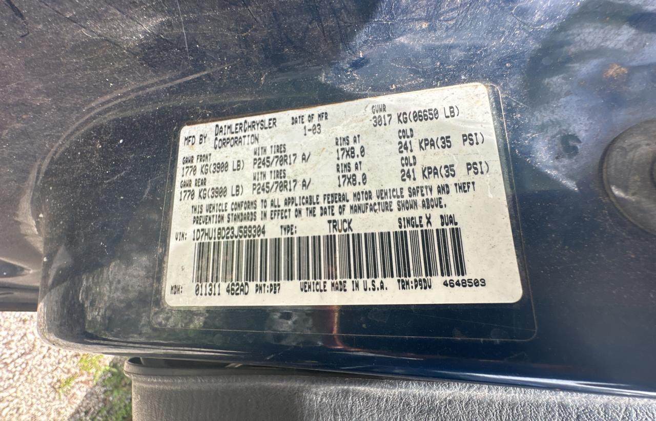 1D7HU18D23J589304 2003 Dodge Ram 1500 St