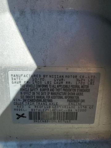 2021 Nissan Versa S VIN: 3N1CN8DV0ML807665 Lot: 57136114