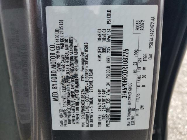 VIN 3FA6P0HRXDR108226 2013 Ford Fusion, SE no.12