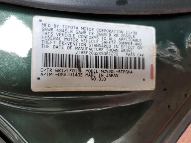 1999 Lexus Es 300 VIN: JT8BF28G2X5061270 Lot: 57457784