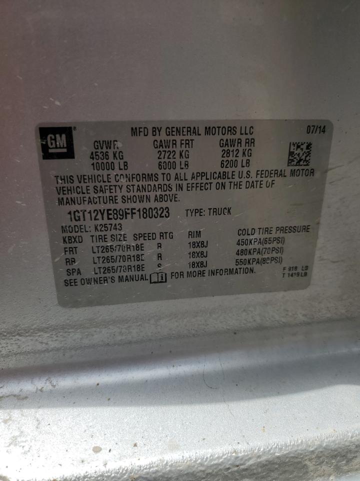 1GT12YE89FF180323 2015 GMC Sierra K2500 Sle