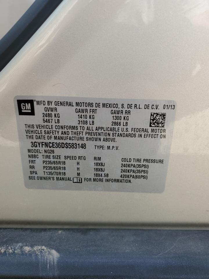 3GYFNCE36DS583148 2013 Cadillac Srx Luxury Collection