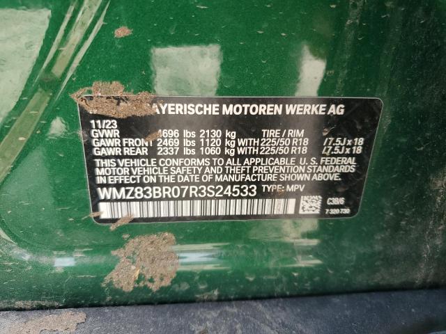 2024 Mini Cooper S Countryman All4 VIN: WMZ83BR07R3S24533 Lot: 56525314