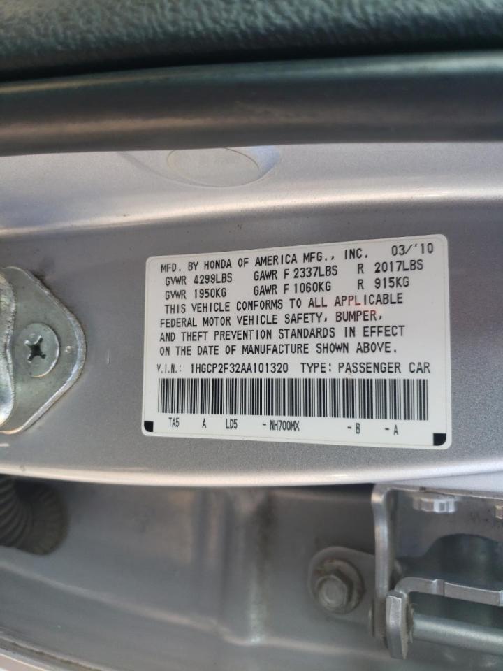 1HGCP2F32AA101320 2010 Honda Accord Lx