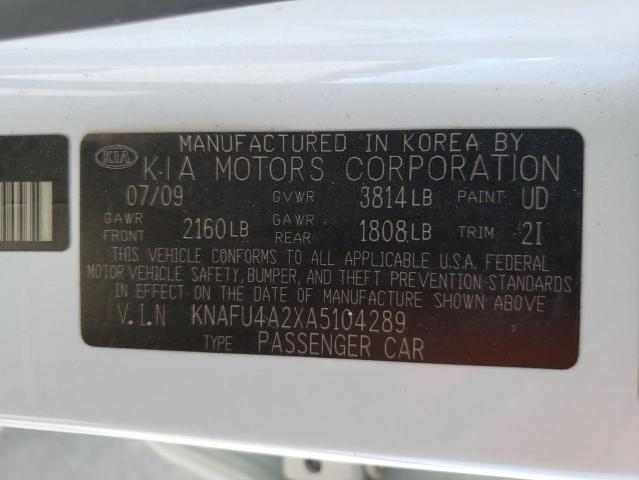 2010 Kia Forte Ex VIN: KNAFU4A2XA5104289 Lot: 56887744