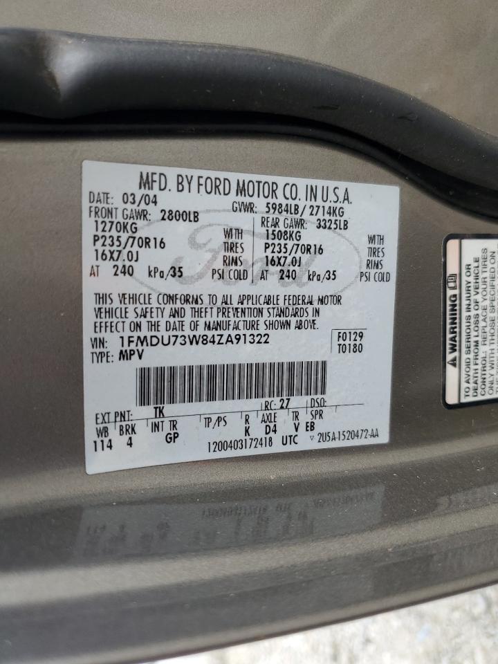 1FMDU73W84ZA91322 2004 Ford Explorer Xlt