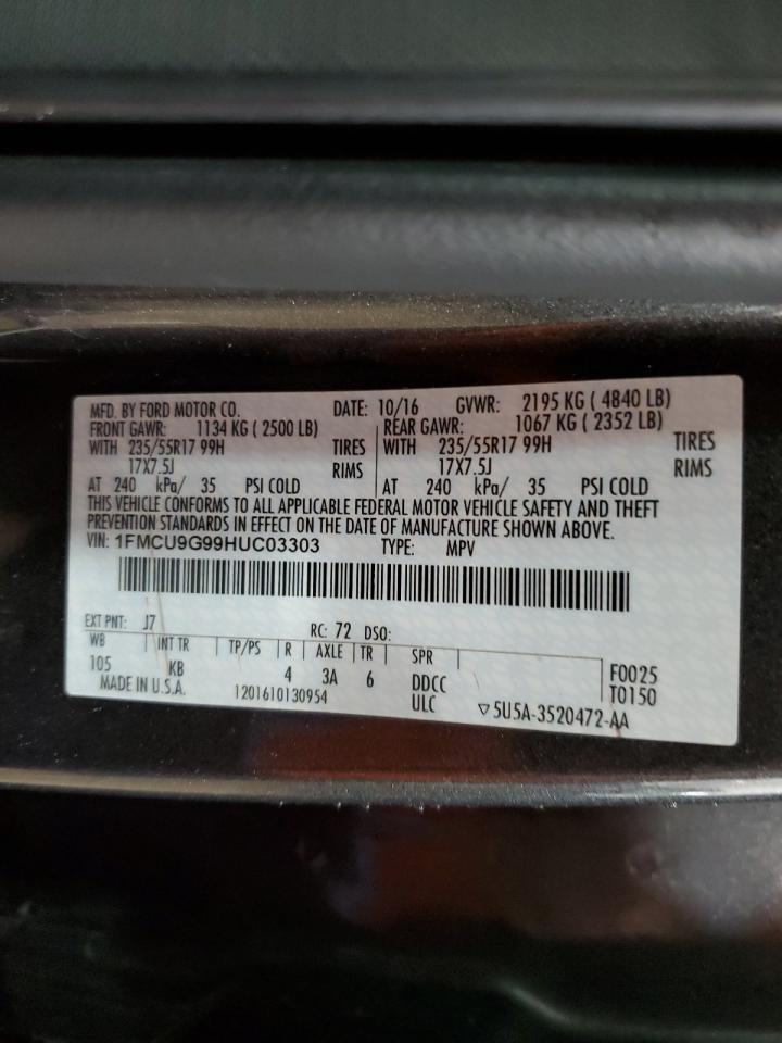 1FMCU9G99HUC03303 2017 Ford Escape Se