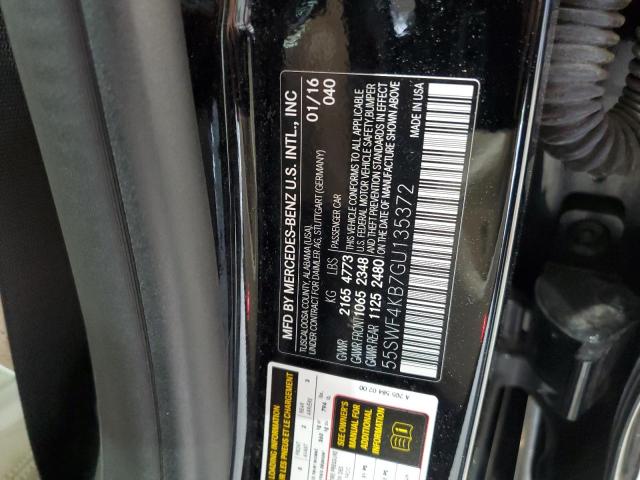 2016 Mercedes-Benz C 300 4Matic VIN: 55SWF4KB7GU135372 Lot: 60054634