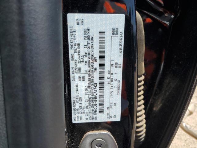 2022 Ford Escape Sel VIN: 1FMCU9H98NUA77428 Lot: 57430474