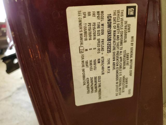 2003 Chevrolet Astro VIN: 1GNDM19X63B120235 Lot: 60513884