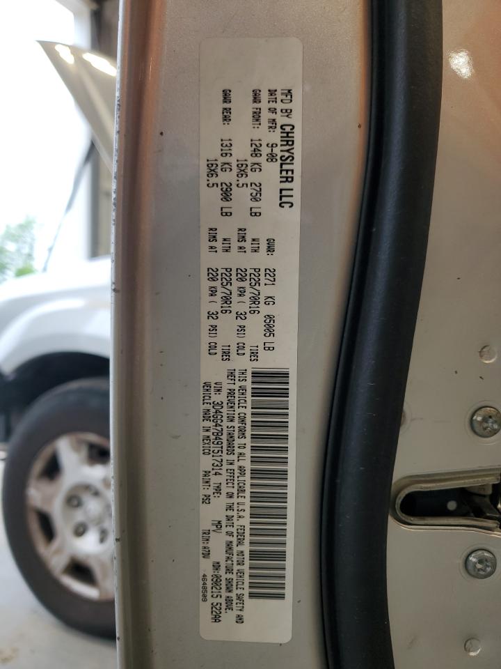 3D4GG47B49T517314 2009 Dodge Journey Se