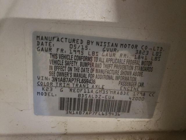 2015 Nissan Sentra S VIN: 3N1AB7AP7FL659436 Lot: 60816374