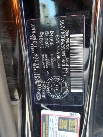 2022 Hyundai Elantra Sel VIN: KMHLM4AG7NU247256 Lot: 56945234