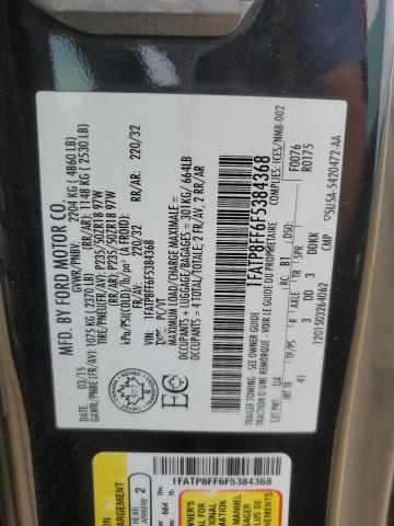 2015 Ford Mustang Gt VIN: 1FATP8FF6F5384368 Lot: 58463744