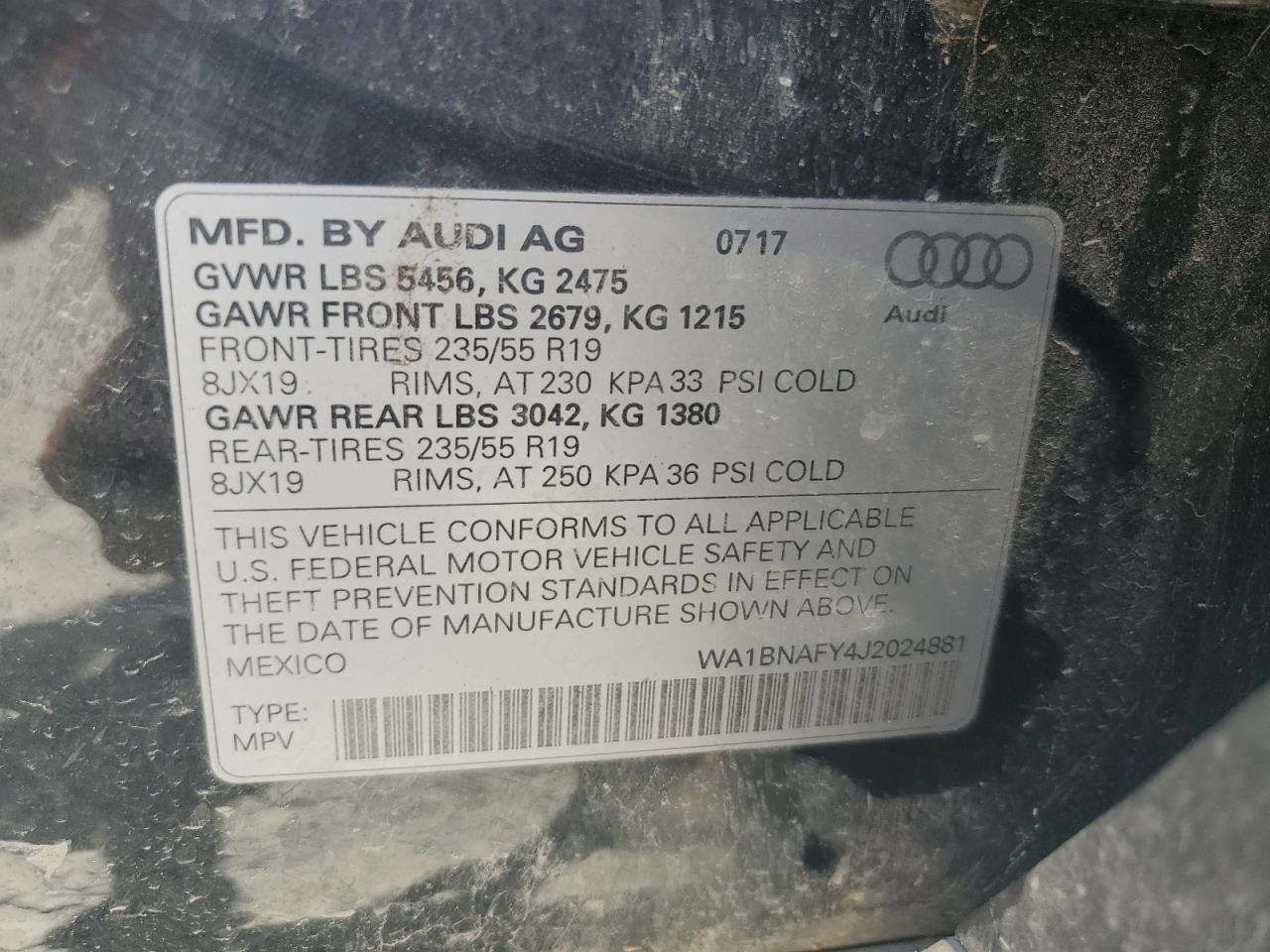 WA1BNAFY4J2024881 2018 Audi Q5 Premium Plus