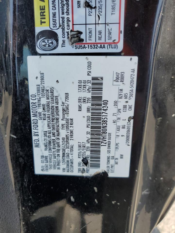 1ZVHT80N385174340 2008 Ford Mustang