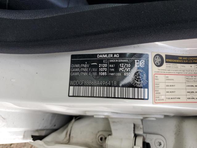 2011 Mercedes-Benz C 300 4Matic VIN: WDDGF8BB6BA496418 Lot: 60047564