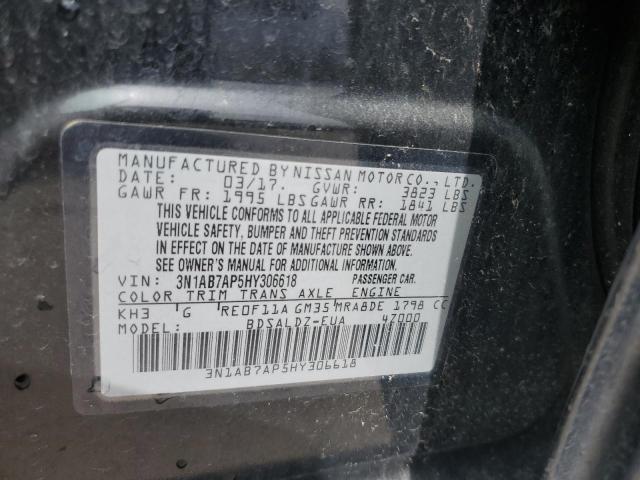 2017 NISSAN SENTRA S - 3N1AB7AP5HY306618