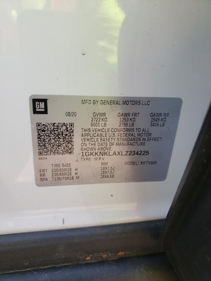 1GKKNKLAXLZ234225 2020 GMC Acadia Sle