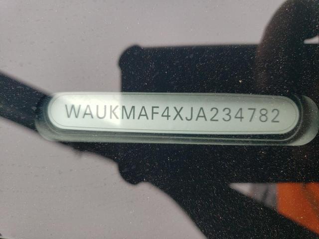 2018 Audi A4 Premium VIN: WAUKMAF4XJA234782 Lot: 58965584