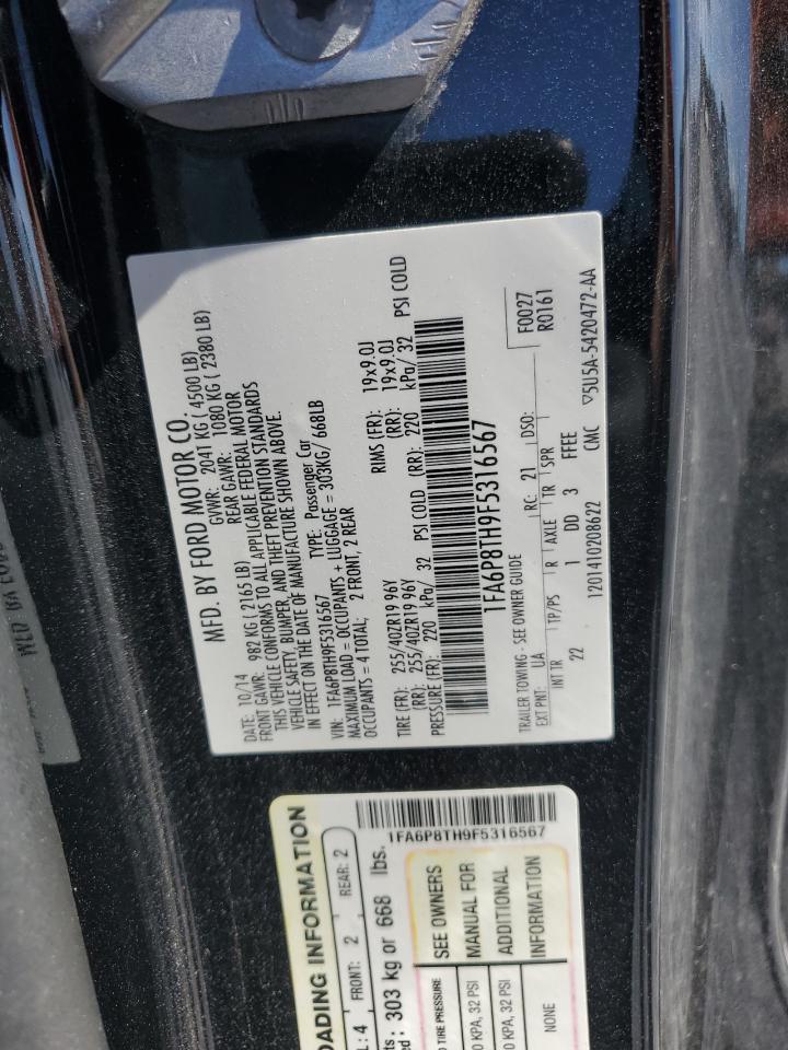 1FA6P8TH9F5316567 2015 Ford Mustang