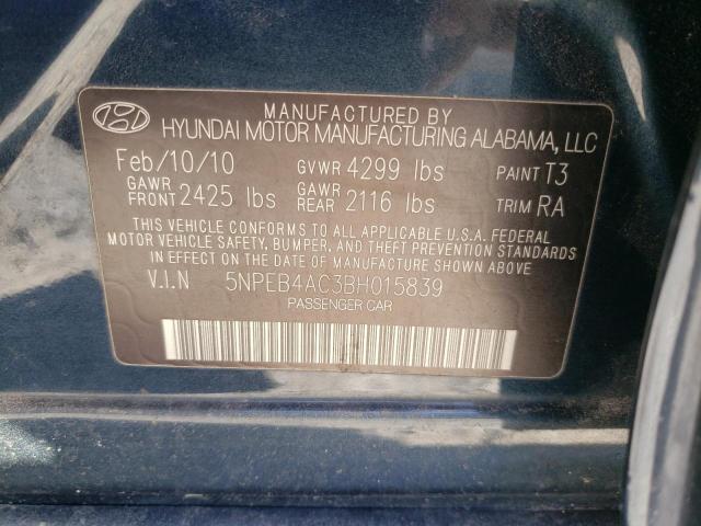 2011 Hyundai Sonata Gls VIN: 5NPEB4AC3BH015839 Lot: 58552274