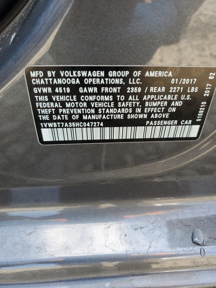 1VWBT7A35HC047274 2017 Volkswagen Passat Se