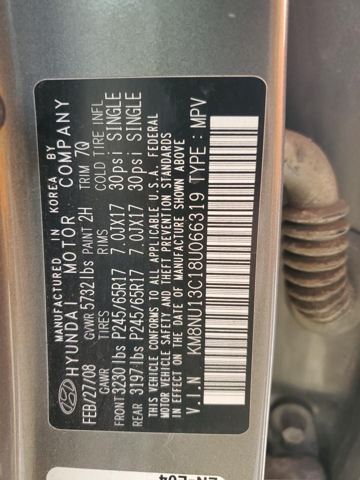 KM8NU13C18U066319 2008 Hyundai Veracruz Gls