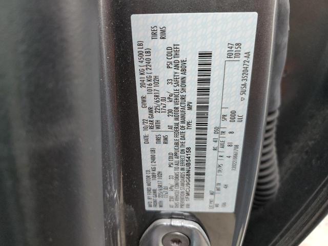 2022 Ford Escape Se VIN: 1FMCU9G68NUB54158 Lot: 57733334