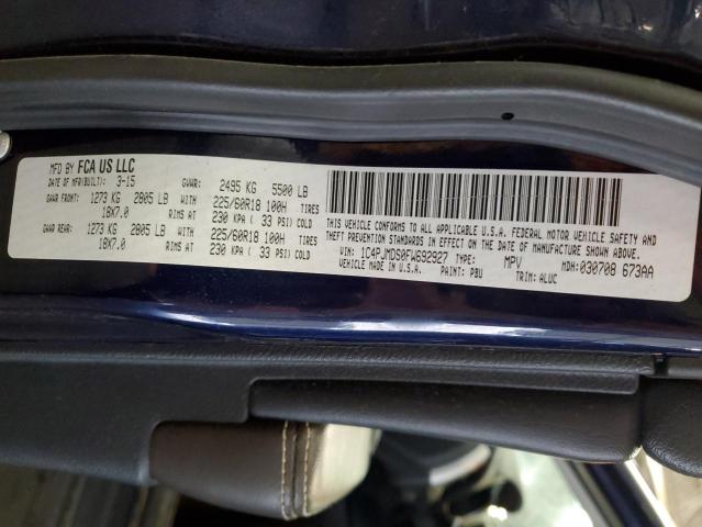 2015 Jeep Cherokee Limited VIN: 1C4PJMDS0FW692927 Lot: 60417074