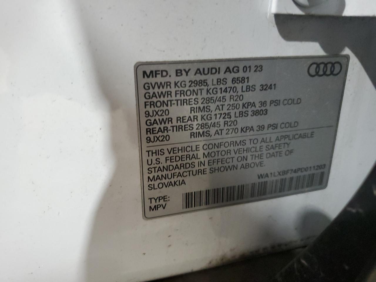 WA1LXBF74PD011203 2023 Audi Q7 Premium Plus