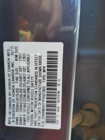 2015 Honda Cr-V Exl VIN: 2HKRM3H77FH521825 Lot: 58736484