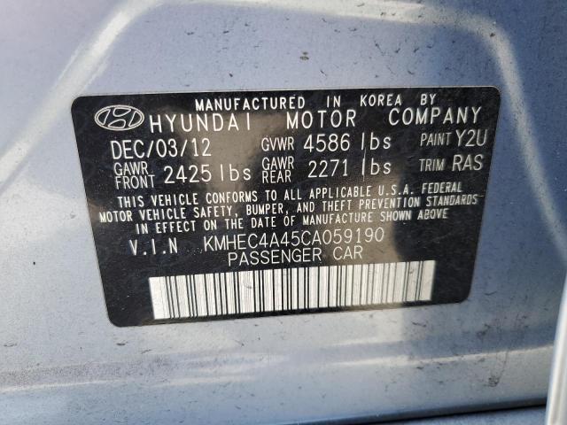 2012 Hyundai Sonata Hybrid VIN: KMHEC4A45CA059190 Lot: 58339454