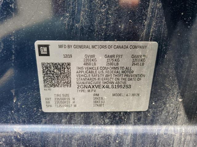 2020 Chevrolet Equinox Lt VIN: 2GNAXVEX4L6199253 Lot: 57667374