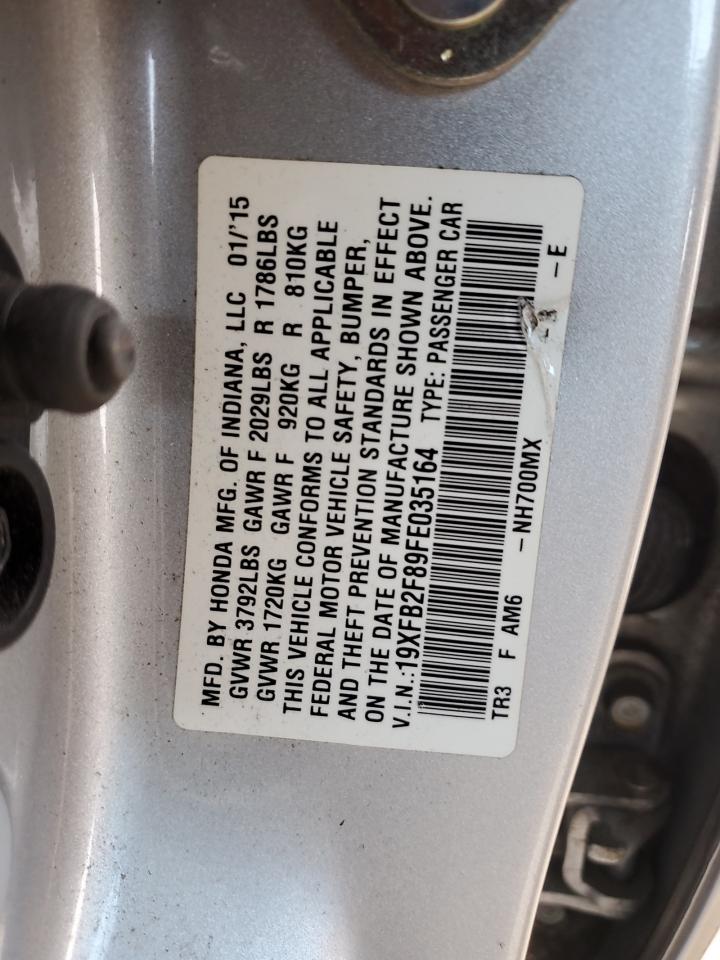 19XFB2F89FE035164 2015 Honda Civic Ex