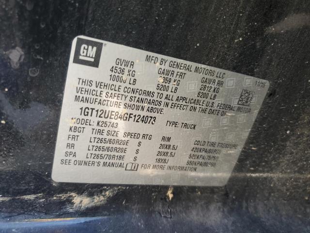 2016 GMC Sierra K2500 Denali VIN: 1GT12UE84GF124073 Lot: 59364044